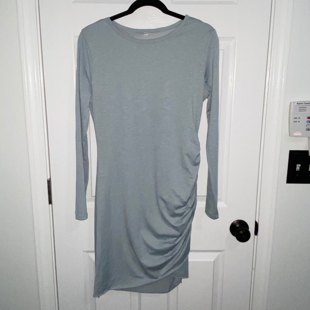 Blue long sleeve dress